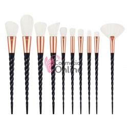 Pensule de Make-up 10 bucati Unicorn Negru Profesionale MKB09
